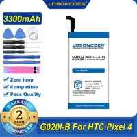 100% Original LOSONCOER 3300mAh G020I-B Battery For Google Pixel 4 Pixel4 Mobile Phone