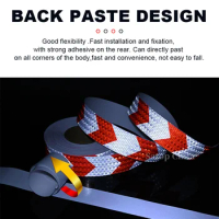 5cm*50m Self-Adhesive Reflective Material White-red Arrow Tape Waterproof Road Marking Sign PVC Reflectors Sticker For Car