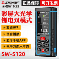 SNDWAY/深達威測距儀SWS120 室內外測量儀手持紅外線電子尺英文 交換禮物全館免運