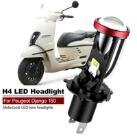 1PCS FOR Peugeot Django 150 25W 6000K White Motorcycle Accessories H4 LED Lens Headlight CANbus High Low Beam HS1 MOTO Lamp