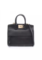 Salvatore Ferragamo Pre-Loved Salvatore Ferragamo STUDIO Gancini Handbag leather black 2WAY