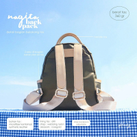 Tas Ransel Wanita Nagita Backpack Terbaru Mode Fashionable Bahan  Microfiber Kombinasi Synthetic Lea