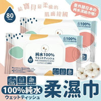 【全站最便宜】 100%純水加厚柔濕紙巾-80抽
