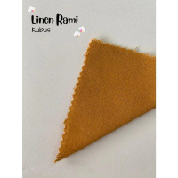 1 Meter Kain Linen Rami Bahan Katun Linen - MUSTARD terbatas