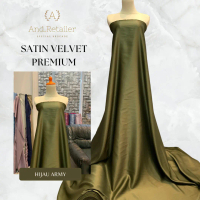 Kain Satin Velvet Premium Roberto warna Hijau Army