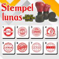 STEMPEL LUNAS OTOMATIS BULAT Hijau Biru Ungu