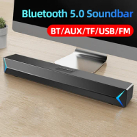 TV Sound Bar AUX audio USB Wired and Wireless Bluetooth Speaker for TV PC Home Theater Surround SoundBar Cool atmosphere light