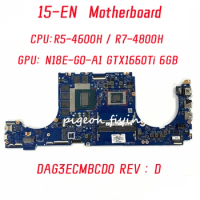 DAG3ECMBCD0 Mainboard For HP OMEN 15-EN Laptop Motherboar CPU: R5-4600H R7-4800H GPU: N18E-G0-A1 GTX1660Ti 6GB DDR4 100% Test OK
