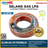 Personalux Selang GAS LPG tekanan Tinggi Tekanan Rendah 5 Lapis kualitas terbaik SNI Kawat Baja Per