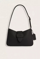 Coach Coach Eliza Shoulder Bag With Leather Covered Closure Tan