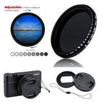 ND2-400 Lọc biến ND Mật độ trung tính & Bộ chuyển đổi nắp ống kính Vòng cho máy ảnh Sony Rx100 mark 