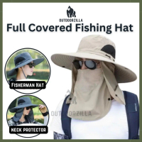 Practical Fishing Hat Neck Flap Waterproof Full Face Cover Anti-Mosquito Fish Hat Fishing Fisherman 
