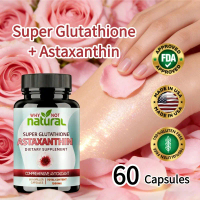 Super Glutathione + Astaxanthin: 1200mg Glutathione + 10mg Astaxanthin + 90mg Chiết xuất cây kế sữa,