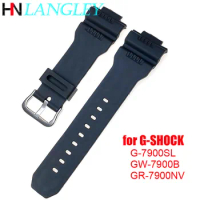 Rubber Watch Band for G-SHOCK for G-7900SL GW-7900B GR-7900NV Silicone Strap Replacement Waterproof 16*28mm Men Sport Bracelet