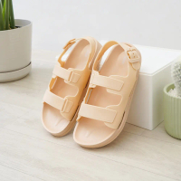 ATARU UKURAN 41 SANDAL WANITA DOUBLE STRAP - KREM BEIGE