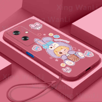 Ốp Điện Thoại Cho OPPO A79 5G, Thiết Kế Hình Thỏ Dễ Thương Màu Tím Hoạt Hình, Chống Sốc, Vỏ Bảo Vệ Đ