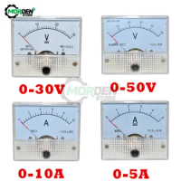 85C1 DC Analog Panel Voltmeter Ammeter Amp Volt Meter Gauge 0-30V 0-50V 0-5A 0-10A