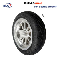 70/65-6.5 10x3.0-6.5 Tubeless Tire Vacuum Tyre with 6.5" Alloy Rim for Electric Scooter Front Wheel 10 Inch Inflatable Wheels