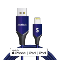 【Soodatek】USB2.0 A 對 lightning 充電傳輸線(1m)