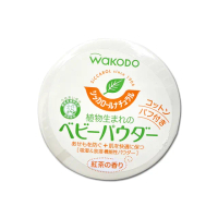 【日本WAKODO和光堂】玉米澱粉植萃滋潤吸濕爽身粉120g/罐-紅茶香(附粉撲親膚痱子粉屁屁吸汗粉身體乾爽留香)