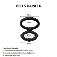 d951 cincin ganda silikon silicone premium bertekstur gelombang mencegah ed untuk pria lelaki cockri