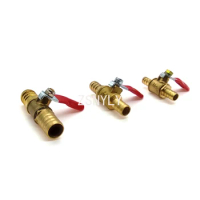 6mm-14mm Brass Hose Inline Water Oil Air Gas Fuel Line Shutoff Ball Valve Pipe Fittings