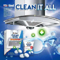 15pcs Clean It All Effervescent Tablet Kitchen Heavy Grease Cleaner Range Hood Stove Oven Grease Stain Foam Detergent Dropship