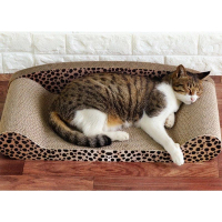 瓦通紙貓抓板 (貴妃椅型小號-花紋隨機)(50*25*13cm)#DADADI#Y23-04487 