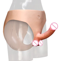 New Silicone Dildo Panties For Lesbian Strapon Dildo Sex Toys For Woman Masturbation Device Realistic Dildo Penis Pants 2021