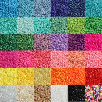 34 colors 2000pcs/pack 2mm Czech Glass Seed Beads Tube Shape Beads Accessories For Jewelry Making DIY Bracelet Material Supplier
