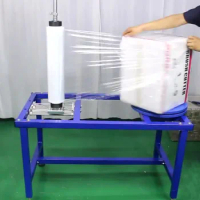 semi-automatic Stretch film Wrapping Machine Plastic Film Roll Dispenser For carton packing