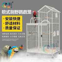 生產供應 便攜式寵物籠 寵物展示籠 鳥籠 鐵絲鳥籠 鸚鵡籠(8536)