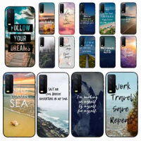 funda Traveling mountain sea beach quotes Phone cover For vivo V21E V23E Y30 V27E 5G Y35 Y31 Y11S Y20S Y21S Y33S Y53S Cases