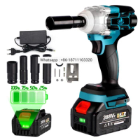 350N.m Brushless Cordless Electric Impact Wrench 1/2 inch Multifunctional Power Tools Compatible 18V Battery