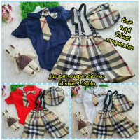 Setelan Baby Laki-laki Blueberry Jumper + Suspender + 2 Dasi + Topi 21010051