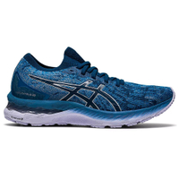 Asics Gel Nimbus 23 เสื้อถัก |   ผู้หญิง |   ไหมขัดฟันสีเทา / สีฟ้ามาโกะ