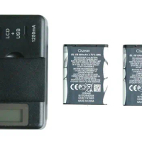 2x 890mAh BL-5B Replacement Battery + LCD Charger For Nokia 3230 5070 5140 5140i 5200 5300 5500 6020 6021 6060 6070 6080
