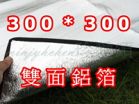 【珍愛頌】A070防潮效果一流雙面鋁箔墊 野餐墊 爬行墊 瑜伽墊 錫箔墊 露營 帳篷 3X3 300X300 3*3