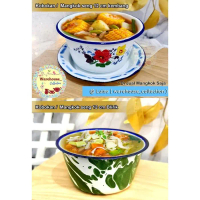KF145 MANGKOK KEMBANG/KOBOKAN ENAMEL KEMBANG 12cm,15 cm/blirik 12 cm Vintage KF145 FREE ONGKIR