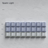 ECHOME PBTfans Spark Light KeyCap Set Customisable Patterns Keyboard Cap Cherry Profile Custom KeyCap for Mechanical Keyboard