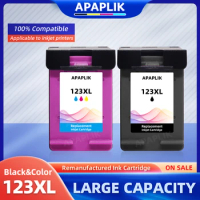 APAPLIK For HP 123XL 123 XL Refilled Ink Cartridge Replacement For HP123 Deskjet 3630 1110 2130 2132 2133 2134 3632 3638 3830