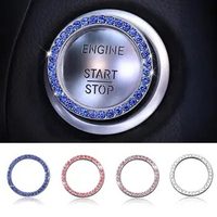 Start Stop Push Button Cover Engine Ignition Onekey Start Stop Push Button Protective Cover Adhesive Decoration Protect
