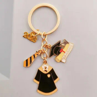 2023 Graduation Gown Cap KeyChain Ring Student Women Jewelry Personalized Accessories Fashion Pendant Gifts Forever
