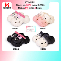 [MACKER'S] T01 Sandal Baim Wanita Terbaru sandal kodok lucu sepatu wedges karet dual color sandal ko