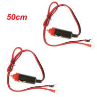 2pcs 12V 10A Car Power Supply Inverter Adapter Wire Convenient Male Plug Cigarette Lighter Plug Cable Socket