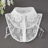 【巴黎精品】現貨+預購 假領子襯衫領片(鏤空蕾絲花瓣圓領女裝配件2色a1gg34)