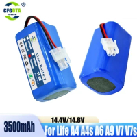 NEW 14.8V 3500mAh Lithium Battery For ILIFE A4 A4s V7 A6 V7s Plus Robot Vacuum Cleaner ILife 4S1P real Capacity