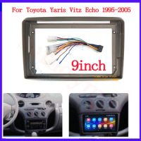 9inch 2din Car radio Frame Adapter For Toyota Yaris Vitz Echo 1995-2005 Android Big Screen Audio Dash Fitting Panel Kit