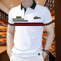 Crocodile Logo Men's Polo Shirt, Made of Soft Fabric, Fashionable, Sporty, Breathable Short Sleeved