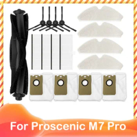 Roller Brush Hepa Filter Mop Cloth Dust Bag Replacement Kit for Proscenic M7 Pro Uoni V980 Plus Vacuum Cleaner Spare Parts